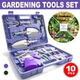 thumbnail image 2 of Juego de herramientas de jardín de 10 piezas Juego de herramientas de regalos de jardinería al aire libre de alta resistencia para hombres y mujeres Cola Juegos de herramientas para jardines, 2 of 7