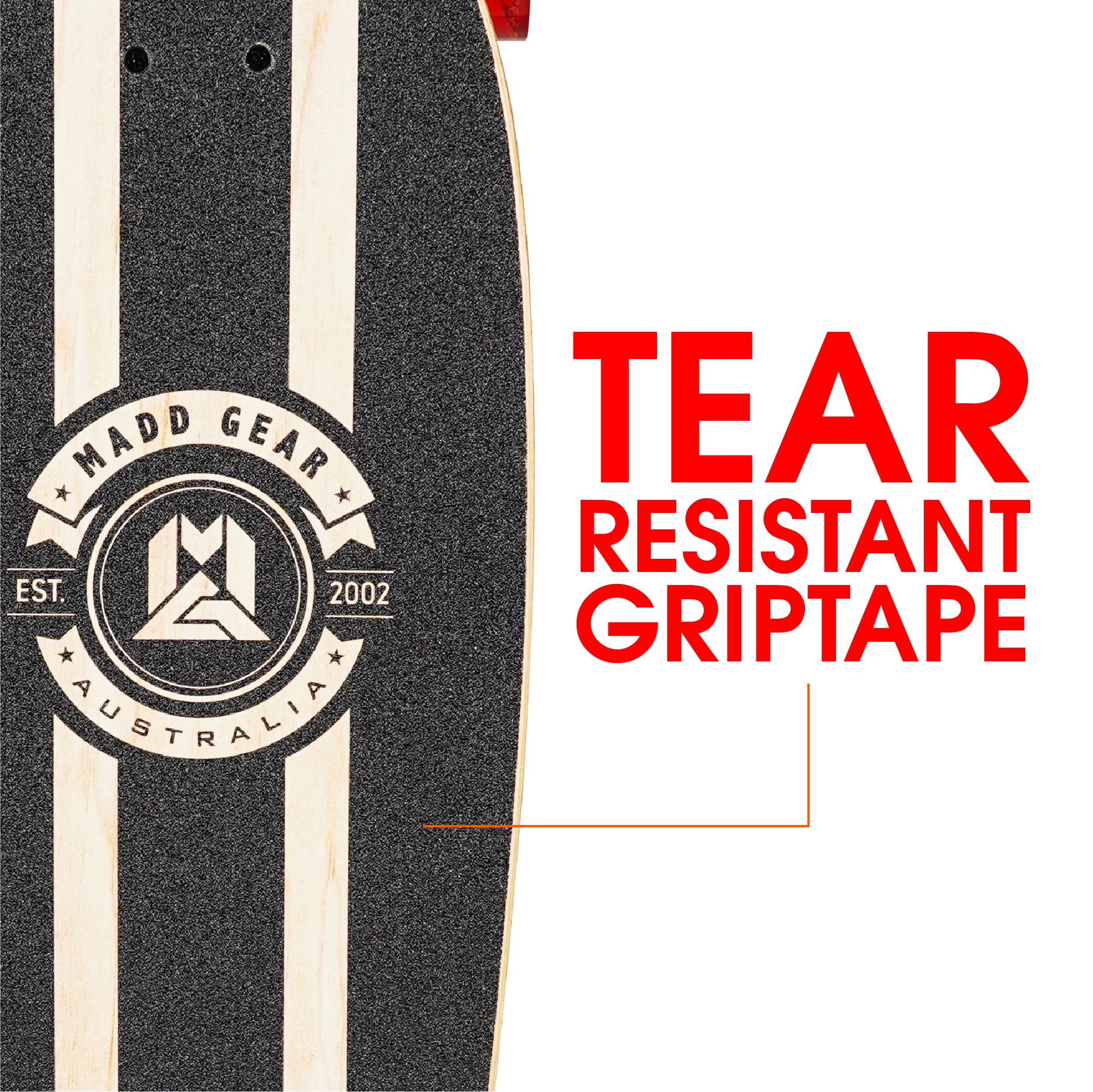 Madd Gear 32" Cruiser Complete Skateboard Maple Deck Smooth 62mm Wheels Fast ABEC 7 Bearings