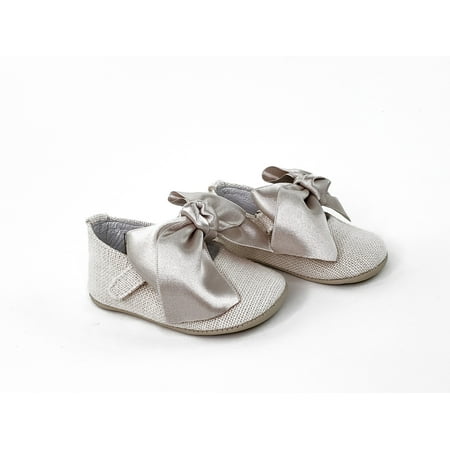 

Baby/Infant Girl Shoes Beige/ Ivory Linen