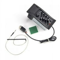 HOMEMAXS EQ-7545R 4 Bands Acoustic Guitar Piezo Pickup Preamp Amplifier Equalizer Tuner (Black)