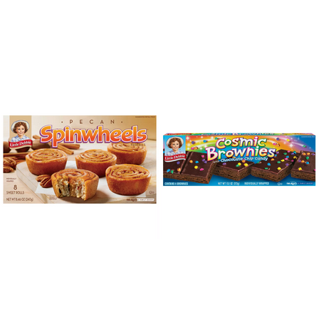 Little Debbie Pecan Spinwheels, 8 ct&Little Debbie Cosmic Brownies, 6 ct