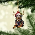 thumbnail image 2 of Rottweiler Christmas Ornament – Holiday Dog Memorial Gift & Xmas Tree Hanging Mica Décor, 2 of 3