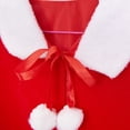 thumbnail image 5 of RV Capa de Navidad para mujer y niña, traje cálido de terciopelo grueso, chal corto rojo de capa de Papá Noel Sailing Electrónica, 5 of 5