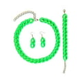 thumbnail image 5 of SmartBy 3Pcs/set Fashion Jewelry Set Women Resin Thick Twist Chain Necklace Bracelet Hook Earrings Set Punk Jewelry Accessories, 5 of 7