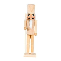 Nutcracker Doll Figurine DIY Paintable Large 38cm for Christmas Tabletop Shelf Decoration
