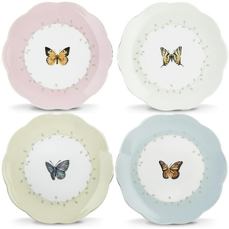 UPC 091709542229 product image for Lenox 6444731 Butterfly Meadow 4-Piece Dessert Plate Set | upcitemdb.com