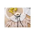 thumbnail image 5 of INSPIRE CHIC Collier Détachable Faux, Mini Cape Col Ras du Cou Faux Dickey pour Blouse Blanc-3 (Lacets Noirs), 5 of 5