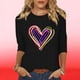 thumbnail image 5 of TaTaai Fashion Women's Day Printed Loose Casual Round Neck Three Quarter Sleeves 3/4 Sleeves T-shirt Pullover Top Gift, 5 of 5