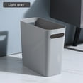 thumbnail image 1 of Large Trash Can Wastebasket Garbage Container Plastic Bathroom Trash Bins Solid Color High-Capacity Organizers for Home Sundries Toiletries Storage Gray, 1 of 9