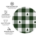 thumbnail image 3 of Fuzoiu Green White Lumberjack Plaid Print Leather Coasters Set,Drink Coasters Set of 4,for Tabletop Protection, Durable PVC Coasters,Home Décor and Housewarming Gift-Round Shape, 3 of 6