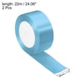 thumbnail image 2 of Unique Bargains 1.5 Inch Wide 24 Yards Satin Ribbon, 2 Pack Double Face Solid Crafts Roll for Party Home DIY Wrapping Decoration, Lake Blue, 2 of 6