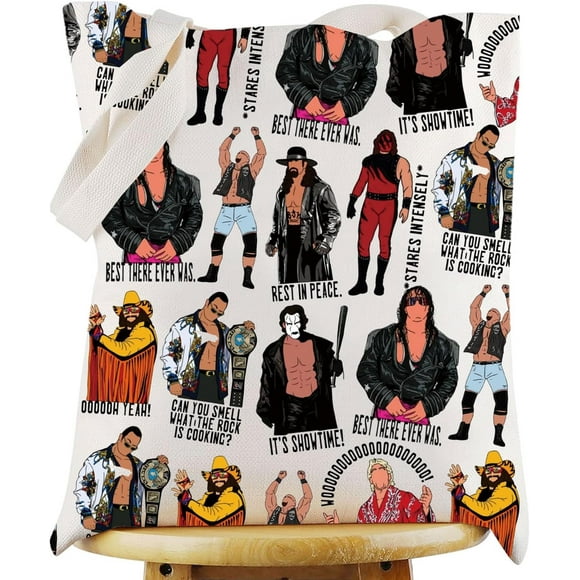 shiyou-Classic Wrestler Tote Bag Wrestling Match Fans Gift Wrestlin Hero Reusable Grocery Bag
