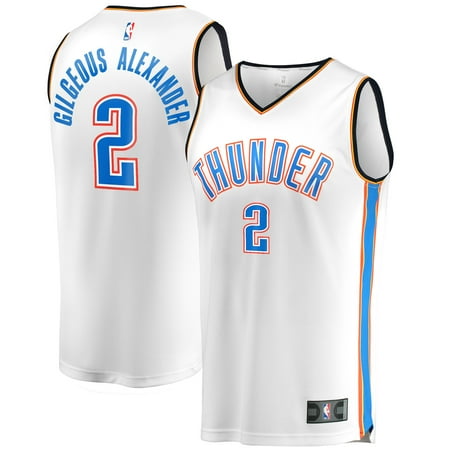 Youth Fanatics Branded Shai Gilgeous-Alexander White Oklahoma City Thunder Fast Break Player Jersey - Association