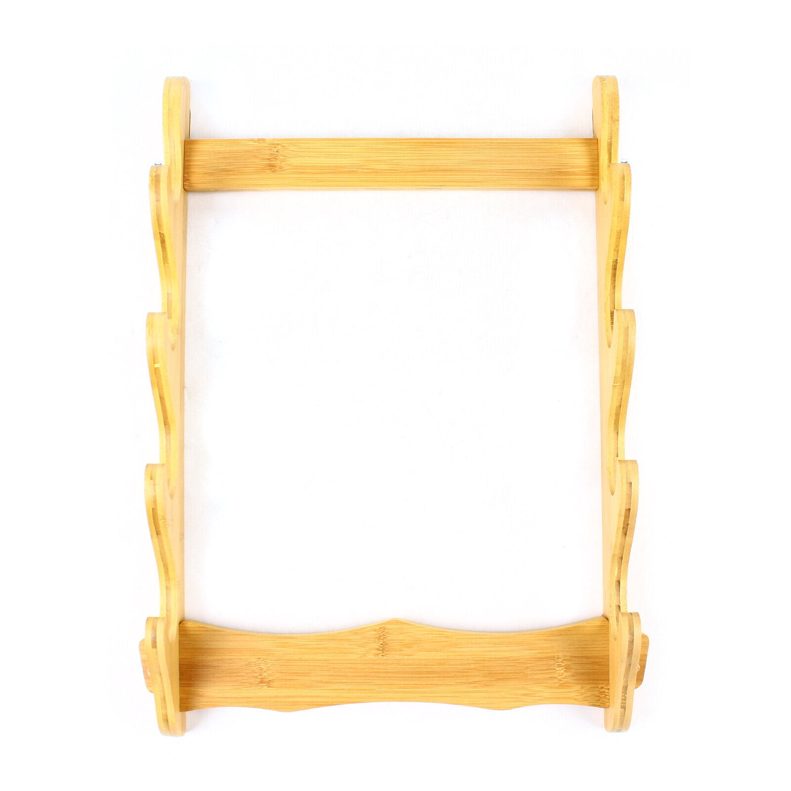 Wall Mounted Sword Storage Holder, 4 Tiers Wooden Display Stand for Katana, Flutes, Fishing Rods