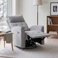 thumbnail image 1 of Sillon Reclinable Electrico Easy Living Kael de Tela Gris con Base Giratoria y Reposapiés Ajustable, 1 of 9