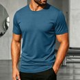 thumbnail image 4 of Shirts For Men Shirt Silky Men's Athletic T-Shirts Workout Running Short Sleeve Gym Shirts Size L, 4 of 7