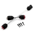 thumbnail image 4 of Black Metal Steel Front & Rear Center Driveshaft CVD Set with Dust Covers - BJM473 Replacement Parts for Traxxas Summit 1/10 Scale RC Car, 5650R Compatible, 18x12x2cm Package, 85g Weight, 4 of 6