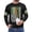 Black, variant on Men's St. Patrick's Day Beer Shamrock Flag Crew Neck Sweatshirt Long Sleeve Pullover