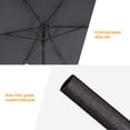 thumbnail image 5 of ACEGOSES 10 x 6.5ft LED Rectangle Outdoor Patio Deck Market Outside Table Umbrellas with Non-Fading Polyester Canopy,Cold Gray, 5 of 10