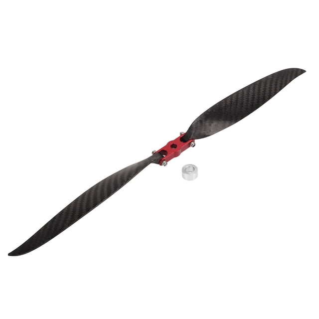 Hélice plegable de fibra de carbono para aeronaves de ala fija, 365 mm de largo, 2 palas delgadas y buje de aluminio