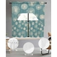 thumbnail image 3 of White Dandelion Kitchen Curtains Sets 36 Inch Length with Valance, Pastoral Botanical Floral Swag Valances and Tiers Curtain Set Drapes Swag Curtains for Living Room, Bathroom, Bedroom, Cafe, 3 of 6