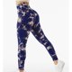 thumbnail image 3 of Leggings sin costuras para mujer, pantalones largos de yoga elásticos de cintura alta de fibra de poliuretano de nailon para Fitness, azul, M, 3 of 6
