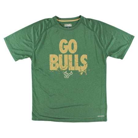 Section 101 Mens South Florida Bulls Cracked T Shirt Heather Green