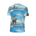 thumbnail image 6 of Wukai Elephant Giraffe Print Men's Short-Sleeved Mesh T-Shirt,Quick-Dry Short Sleeve Workout T-Shirt-4X-Large, 6 of 8