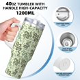thumbnail image 3 of Salouo Green Snake for 40oz Water Bottle with Handle & Flip Straw - Stainless Steel Vacuum Insulated Tumbler-Reusable Travel Coffee Mug- Gifts for Women & Men, 3 of 8