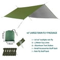 thumbnail image 2 of IC ICLOVER Camping Hammock with Mosquito Net and Rainfly Cover Tarp Fall, Portable Double Nylon Parachute Hammock Tent Rainfly Set for Backpacking Hiking Travel Yard Beach Outdoor Activities Green, 2 of 9