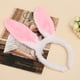 thumbnail image 3 of Diadema con orejas de conejito de peluche suave, tocado con Orejas de conejo de dibujos animados, Aro para el pelo de Pascua, 3 of 5