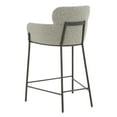 thumbnail image 5 of SAFAVIEH Couture Charlize Curved Mid Back Counter Stool, Light Grey/Black, 5 of 7