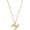 M, variant on Gold Initial Necklaces for Women 18K Gold Plated Dainty Letter Necklace, A-Z Simple Gold Necklace for Women Trendy(Bubble Letter)[p2214]
