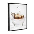 thumbnail image 4 of Stupell Industries Farm Animals Bathtub Animals & Insects Painting Black Floater Framed Canvas Art Print Wall Art, 25 x 31, 4 of 10