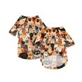 thumbnail image 2 of Dog Shirts for Small Dogs All Over Print Pet Apparel Breathable Stretch Pet Top Short Sleeve Dog Shirt Playful Pup Dog Shirt for Small Medium Breeds Orange, 1 Pack, 2 of 5