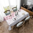 thumbnail image 5 of Pink Flower Cherry Blossoms White Tablecloths Waterproof Kitchen Items Coffee Table For living Room Home Decor Dining Table, 5 of 7