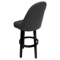 thumbnail image 2 of Swivel Counter Bar Stool 26" Seat M-235 Vivian Base - Gray Vinyl - Black Wood, 2 of 2