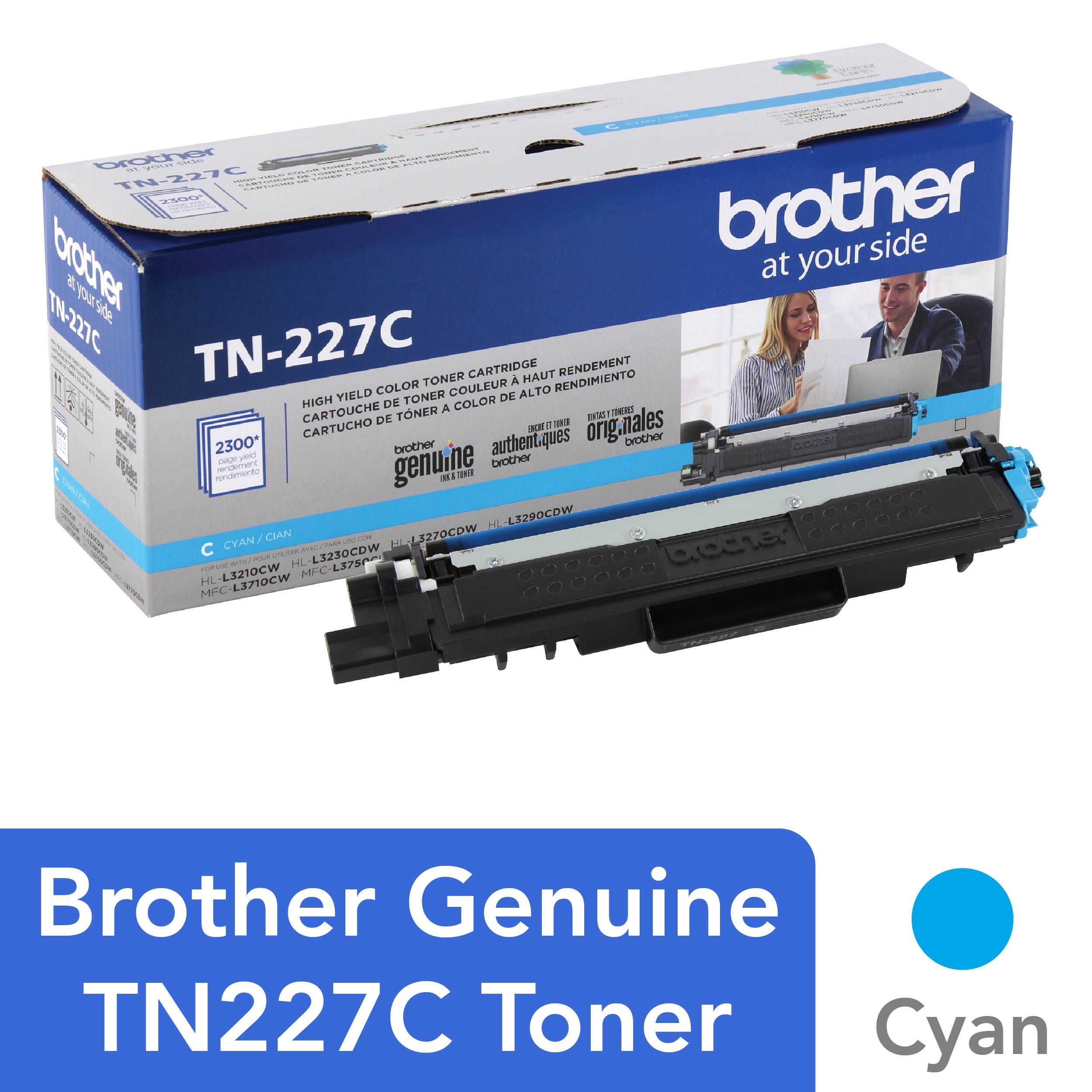 Brother genuine tn 227c high yield cyan toner cartridge walmart