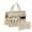 Beige, variant on 2pcs/set Large Canvas Tote Bag for Women, Laptop Work Bags Crossbody Shoulder Hobo Messenger Handbag Purse Travel Gym Totes