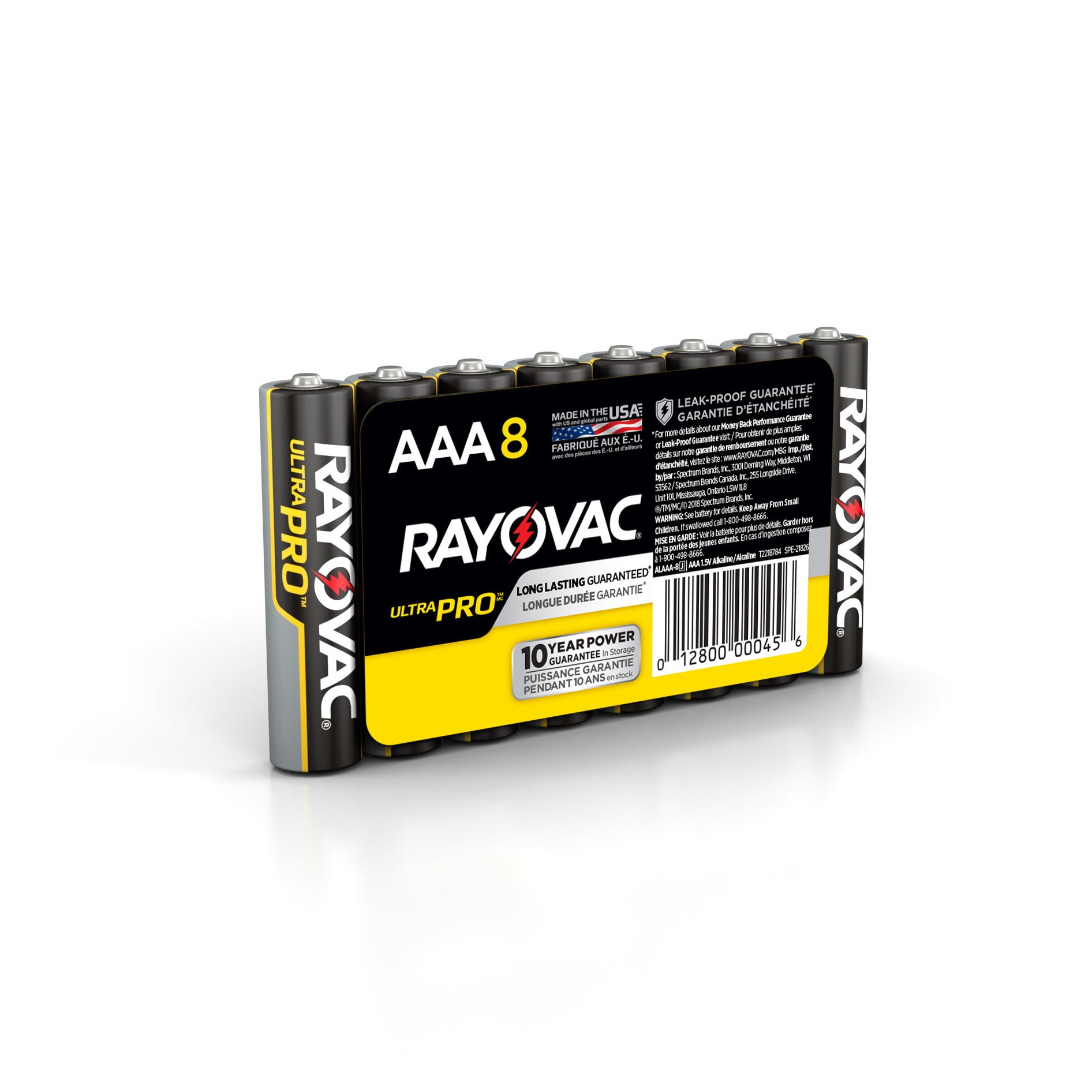 Rayovac UltraPro Alkaline, AAA Batteries, 8 Count