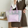 thumbnail image 7 of Large capacity pvc hand-carried One Shoulder bag Fashion transparent casual Going out bucket bag, 7 of 7