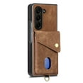 thumbnail image 2 of Feishell for Samsung Z Fold 5, Wallet Case with Card Holder Leather Card Slots Kickstand Shockproof RFID Blocking Magnetic Clasp Protective Cover for Women Men for Samsung Galaxy Z Fold 5, Brown, 2 of 11