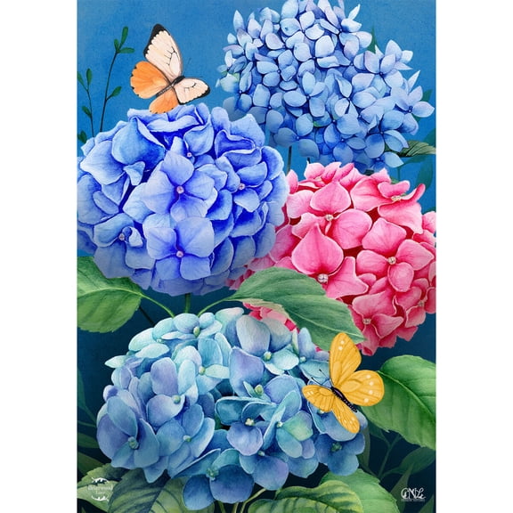 Briarwood Lane Spring Garden Flag 12x18 For Outdoor Colorful Hydrangeas For Spring Garden Flag Flags For Outside