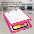 thumbnail image 2 of SITHON Nursing Clipboard with Storage, Heavy Duty Portable Writing A4 Clipboard with Compartment Organizer for Nurse Doctor Medical Professionals Teachers Sales Office, Magenta, 2 of 7