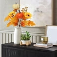 thumbnail image 5 of TINGXIN Fall Floral Stems, Fall Artificial Flowers with Pumpkins, Wire-Reinforced Bendable Stems, for Vases/Wreaths/Centerpieces, Thanksgiving, Halloween, (Style B), 5 of 5