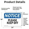 thumbnail image 2 of (2 Pack) Please Keep Off OSHA Notice Sign 24 Inch X 18 Inch Vinyl Label Decal Sticker Weather Resistant, UV Protected for Workplace, Business, and Construction Site, Made in the USA, 2 of 7