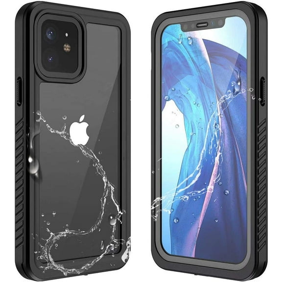 Compatible with iPhone 12 Pro Max Waterproof Case Underwater Full Sealed Cover IP68 Certified 360° Full Body with Lanyard Protective Shockproof Dustproof Case 6.7 inch