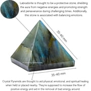 Labradorite Pyramid Crystal Healing Stones - 1.5 Pyramid