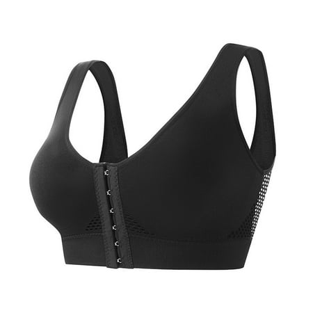 Front Closure Bra for Women Plus Size Seamless Back Support Breathable Underwear Mesh Full Support Sports Bralettes