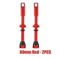 thumbnail image 1 of 2pcs Bike Tubeless Valve Stem 40mm 44mm 60mm with Integrated Presta Valve Core Removal Tool Cap For MTB Road Bicycle Tire Rim 60mm Red, 1 of 6